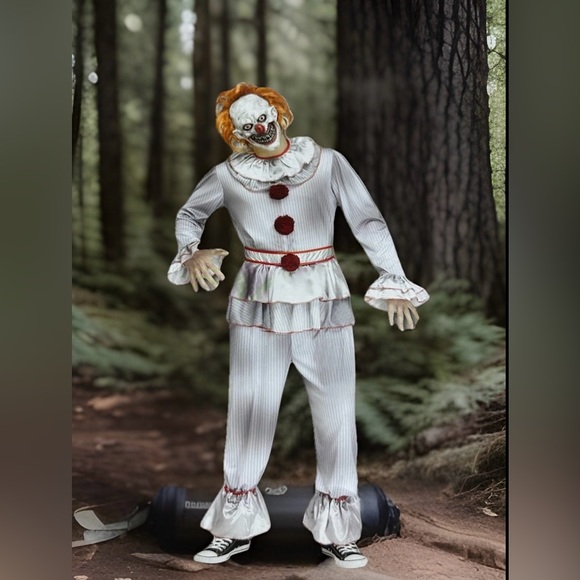 Frightening Halloween Clown Costume Men’s Adult X Large (40-42) - Picture 1 of 11